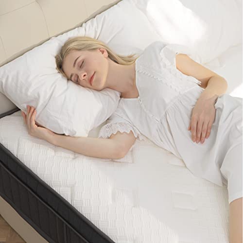 HIMMLINE Full Mattress, 12 Inch Hybrid Mattress, Gel Memory Foam and Pocket Spring Full Bed Mattress in a Box, Medium Feel, Cooler Sleep & Pressure Relief, 54”*75”, 120 Nights Risk-Free Trial