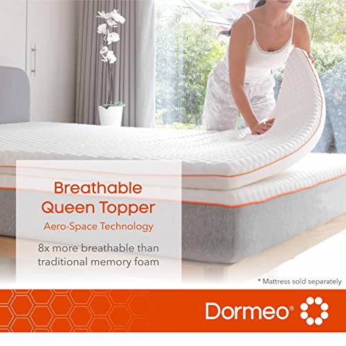 Dormeo Queen Mattress Topper - OctaspringⓇ Technology Premium Mattress Topper, Relieving Pressure Points and Optimal Back Support - Cooling Mattress Topper with Anti-Slip Bottom, 3 inch