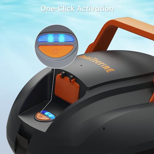 CoasTeering Cordless Robotic Pool Cleaner, Pool Vacuum for above Ground Pool, Lasts up to 100Mins, Pool Robot Vacuum with Self-Parking Function, Ideal for Swimming Pools up to 850 Sq.Ft