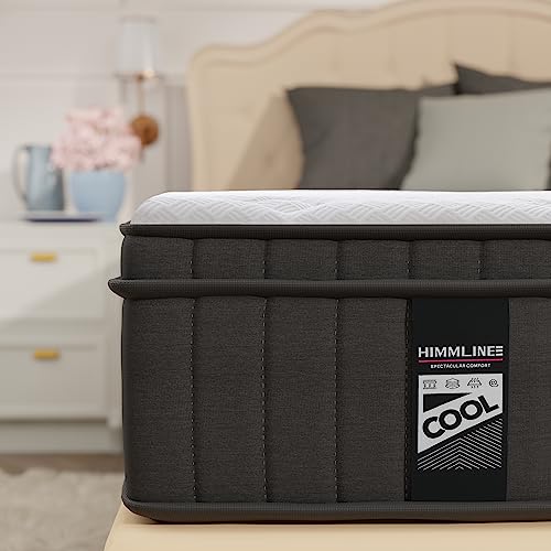 HIMMLINE Full Mattress, 12 Inch Hybrid Mattress, Gel Memory Foam and Pocket Spring Full Bed Mattress in a Box, Medium Feel, Cooler Sleep & Pressure Relief, 54”*75”, 120 Nights Risk-Free Trial