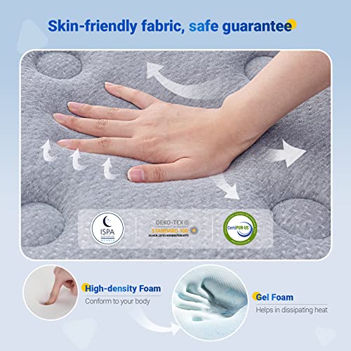 Avenco King Mattress, King Size Mattress in a Box, 10 Inch Medium Firm Hybrid Mattress King, Pocket Innerspring for Motion Isolation, Comfort Foam for Odor Reducing, CertiPUR-US