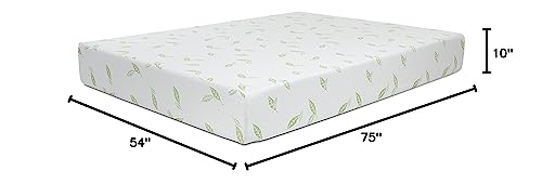 NapQueen Full Size Mattress, 10 Inch Anula Green Tea Infused Memory Foam Mattress, Full Size Mattress Bed in a Box, CertiPUR-US Certified Mattress