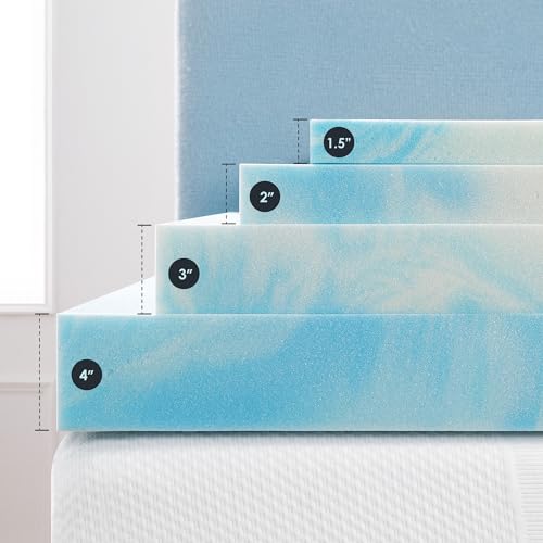 Best Price Mattress 2 Inch Swirl Gel AeroBreeze Cooling Air Flow Memory Foam Mattress Topper, Twin
