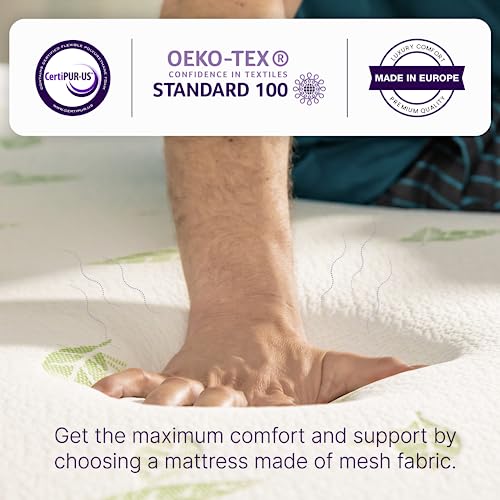 NapQueen Full Size Mattress, 10 Inch Anula Green Tea Infused Memory Foam Mattress, Full Size Mattress Bed in a Box, CertiPUR-US Certified Mattress