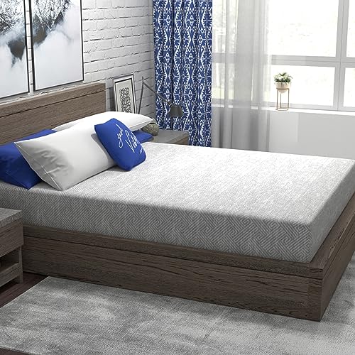 Vibe Heather Grey Gel Memory Foam Mattress, CertiPUR-US and Oeko-TEX Certifed Bed-in-a-Box in Ultra Small Package, 8-Inch, Full