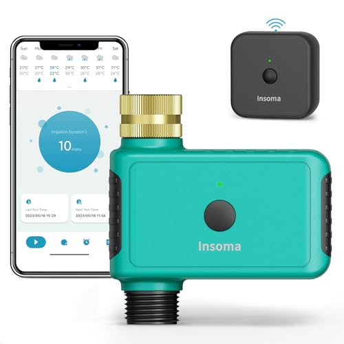 WiFi Sprinkler Watering Timer, Digital Hose Timer for Garden Faucet, Programmable Automatic Watering Irrigation Timer, APP Control Smart Watering System for Lawns and Yard Compatible with Alexa Google