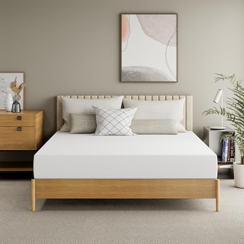 GAESTE 6/8/10/12 Queen Cooling Gel Memory Foam Medium-Firm Mattress Breathable Pressure Relief CertiPUR-US Certified Mattress-in-a-Box for Kids and Adults No Fiberglass (Queen, 10 in)