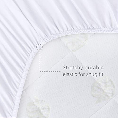Waterproof Bassinet Mattress Pad Cover Compatible with SNOO Smart Sleeper and Simmons Kids by The Bed Twin City Sleeper Bassinet, 2 Pack, Ultra Soft Viscose Made from Bamboo Terry Surface