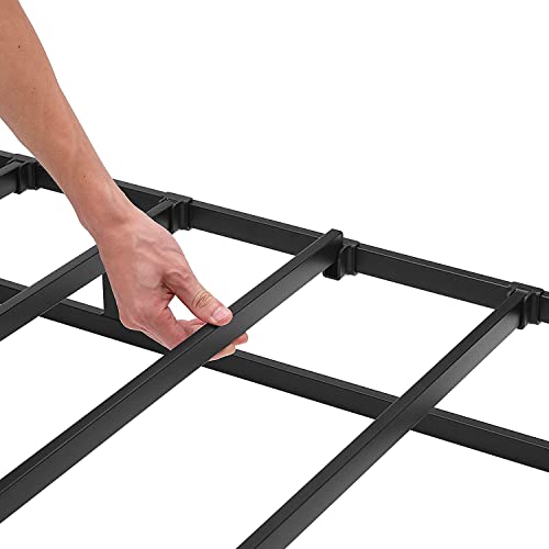 Amazon Basics Smart Box Spring Bed Base, Extra Firm Memory Foam Mattress Foundation, Tool-Free Easy Assembly, Full, White, 74 x 53 x 7 inches