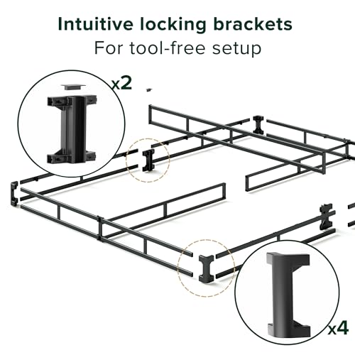 Zinus 5 Inch WonderBox(TM) Smart Box Spring Quick Assembly Mattress Foundation, Durable Metal Frame, King, Grey