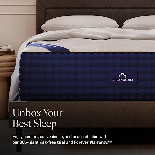 DreamCloud 14" Twin Mattress - Luxury Hybrid Gel Memory Foam - 365 Night Trial - 7 Premium Pressure-Relieving Layers - Forever Warranty - CertiPUR-US Certified