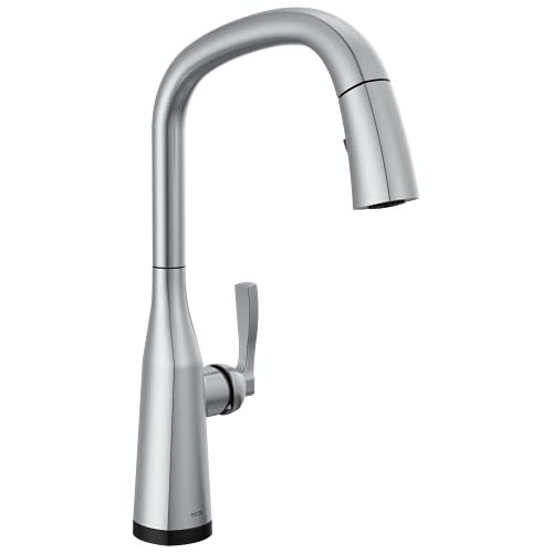 Delta Faucet Stryke VoiceIQ Touchless Kitchen Faucet with Pull Down Sprayer, Smart Faucet, Alexa and Google Assistant Voice Activated, Kitchen Sink Faucet, Lumicoat Arctic Stainless 9176TV-AR-DST