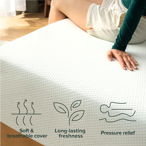 ZINUS 12 Inch Green Tea Memory Foam Mattress [New Version], Full, Fiberglass free, Medium Firm Feel, Zoned Pressure Relief, Certified Safe Foams & Fabric, Mattress in A Box