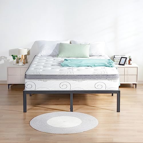 Olee Sleep Queen Mattress, 12 Inch Hybrid Mattress, Gel Infused Memory Foam, Pocket Spring for Support and Pressure Relief, CertiPUR-US Certified, Bed-in-a-Box, Firm, Queen Size