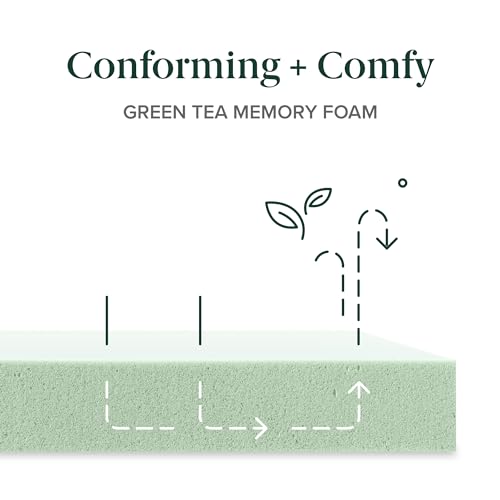 ZINUS 12 Inch Green Tea Memory Foam Mattress [New Version], Full, Fiberglass free, Medium Firm Feel, Zoned Pressure Relief, Certified Safe Foams & Fabric, Mattress in A Box