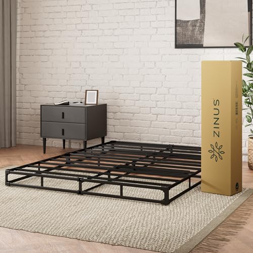 Zinus 5 Inch WonderBox(TM) Smart Box Spring Quick Assembly Mattress Foundation, Durable Metal Frame, King, Grey