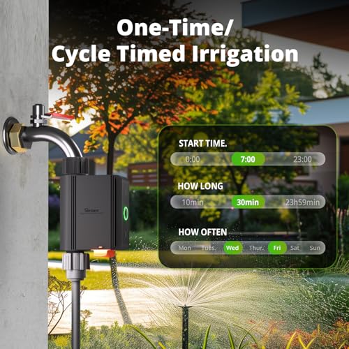 SONOFF Sprinkler Timer Zigbee 3.0, Smart Sprinkler Controller Compatible with Alexa and Google Home, Automate Irrigation Timer, Water Timer for Garden Hose Outdoor Lawn Pool Watering, SWV-NH (1)