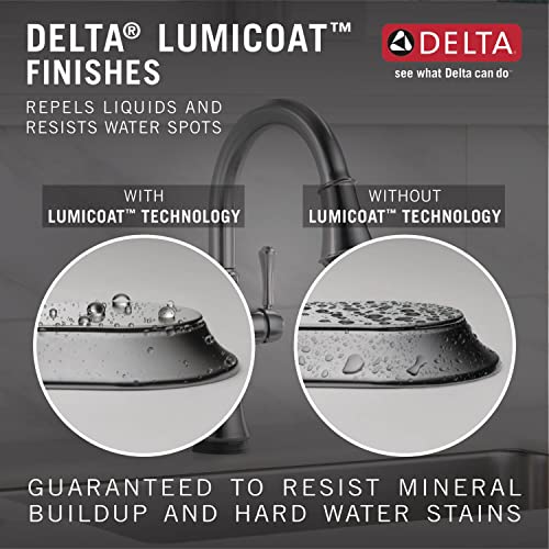 Delta Faucet Stryke VoiceIQ Touchless Kitchen Faucet with Pull Down Sprayer, Smart Faucet, Alexa and Google Assistant Voice Activated, Kitchen Sink Faucet, Lumicoat Arctic Stainless 9176TV-AR-DST