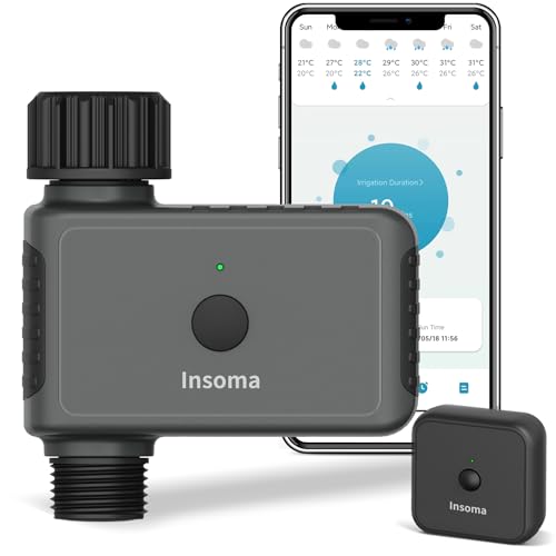 WiFi Sprinkler Timer Water Timer, Smart Hose Faucet Timer, APP & Voice Control, Remote Control Irrigation System via 2.4Ghz WiFi & Bluetooth, Compatible with Alexa