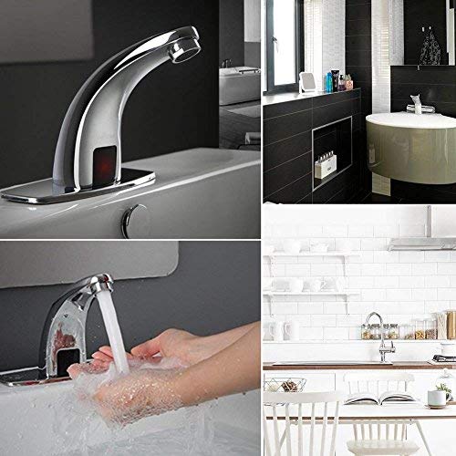 Jeffergarden Automatic Infrared Sensor Faucet Kitchen Hands Bathroom Smart Touchless Sink Water Tap with Control Box