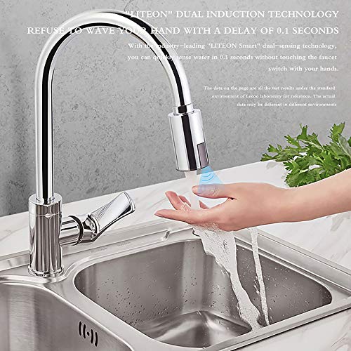 Touchless Bathroom Faucet, Smart Faucet, Automatic Faucet Non-Contact Tap Adapter Saving Device Infrared Sensor Water Management Adapter Tap Sensor Suitable M22 M24 Tap Nozzle