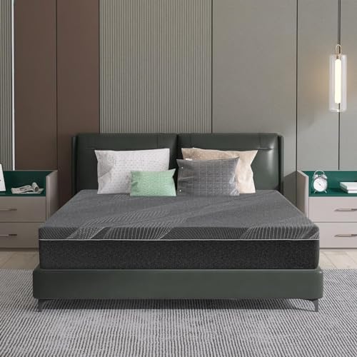 Vipbear Twin XL Adjustable Bed Base with Mattress, 14 Inch Gel Memory Foam Medium-Firm Mattress in Box, Adjustable Bed Frame, Wireless Remote, Massage, Easy Assembly, Electric Smart Bed, Grey