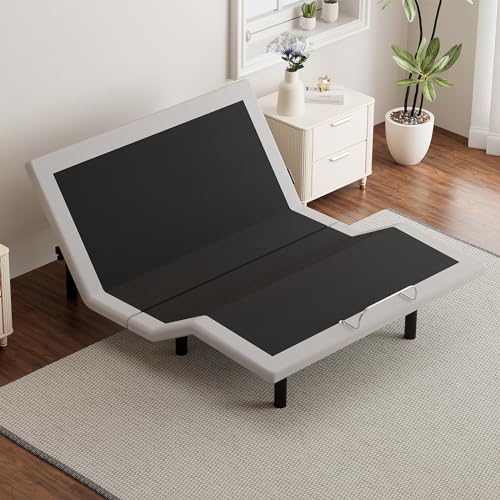 Electric Full Size Adjustable Bed Frame with Wireless Remote, USB, Head & Foot Incline, Underbed Lighting, Heavy Duty Platform - Easy Assembly, Zero Gravity, Quiet Motor - Metal BedFrame