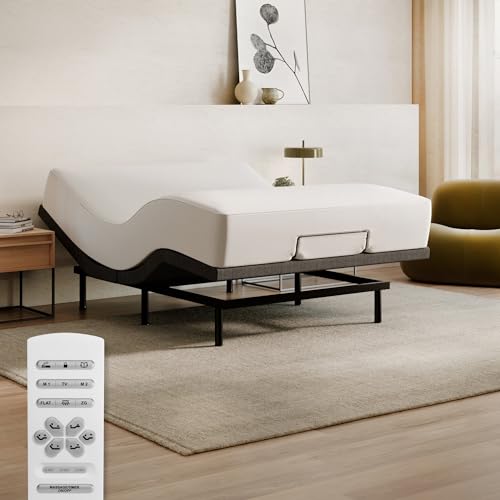 Nectar Premier Adjustable Base - Queen - Head & Foot Incline - Wireless Remote with Memory- 3 Massage Settings - 4 USB Ports - Anti-Snore & Zero Gravity