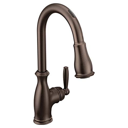 Moen 7185EVSRS Brantford Smart Faucet Touchless Pull Down Sprayer Kitchen Faucet with Voice Control and Power Boost, Spot Resist Stainless