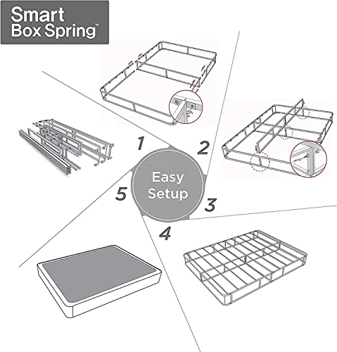 ZINUS 5 Inch Metal Smart Box Spring, 700 lbs Mattress Foundation, Strong Frame, Easy Assembly, Queen