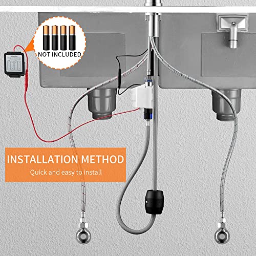 OWOFAN Touchless LED Light Kitchen Sink Faucet Pull Down Sprayer Smart Motion Sensor Activated Hands Free Single Handle Kitchen Faucet Brushed Nickel