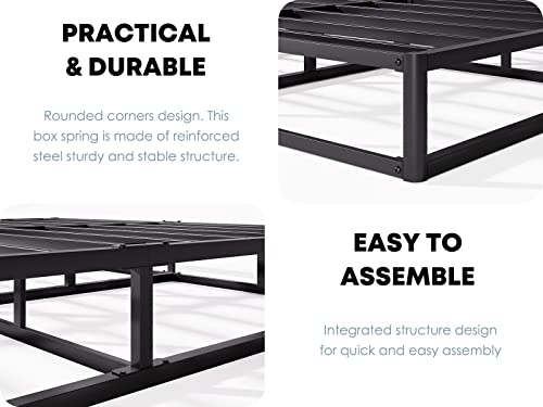 HUEIIS Queen Box Spring 5 Inch High Profile Strong Metal Frame Mattress Foundation, Quiet Noise-Free,Easy Assembly, 3000lbs Max Weight Capacity