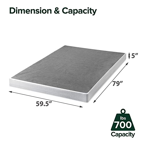 ZINUS 5 Inch Metal Smart Box Spring with Quick Assembly / Mattress Foundation / Strong Metal Frame / Easy Assembly, Queen