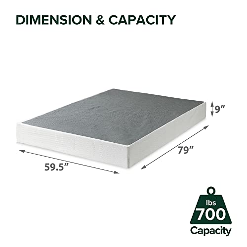 ZINUS 9 Inch Metal Smart Box Spring with Quick Assembly / Mattress Foundation / Strong Metal Frame / Easy Assembly, Queen