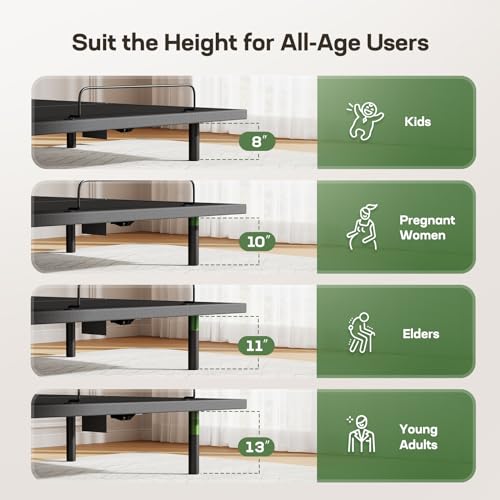 Marsail MS01-1 Queen Adjustable Bed Base with Massage, 4 Ports USB A&C Adjustable Bed Frame with Under-Bed Nightlight, 3 Minutes Fast Assembly, Wireless Control Adjustable Bed with 4 Height Options