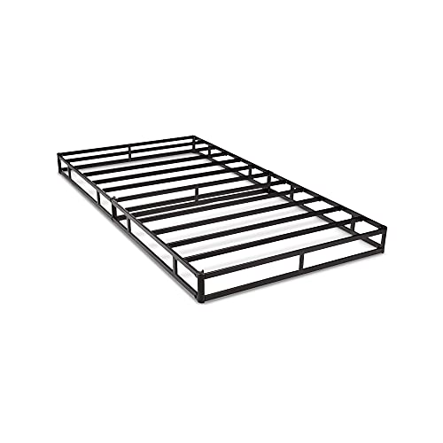 Amazon Basics Smart Box Spring Bed Base, 5 Inch Mattress Foundation, Tool-Free Easy Assembly, Full, White