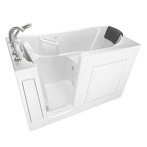 American Standard 3060.109.CLW Gelcoat Whirlpool and Air Spa 30"x60" Left Side Door Walk-In Bathtub in White