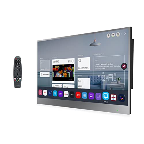 Soulaca 22 inches Smart Mirror TV for Bathroom IP65 Waterproof webOS System with Built-in Alexa ATSC WiFi Bluetooth SPA
