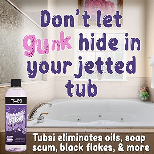 MAXTITE Tubsi Jetted Tub Cleaner - 16 oz - Supercharged Cleaning Action for Hidden Gunk in Jacuzzi, Bathtub and Whirlpool Jets - Biodegradable, Septic Safe - 4+ Doses