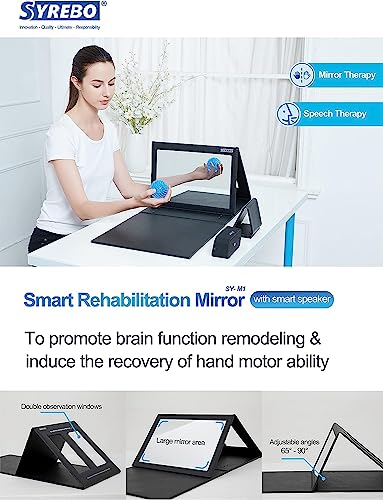 Syrebo Smart Mirror Therapy Box, Speech Mirror Training, Therapy Mirror for Hand Physical Therapy Mirror Box for Complex Regional Pain Syndrome Focal Dystonic Pain Relief
