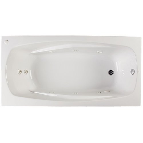 PROFLO PFWPLUSA7236WH PROFLO PFWPLUSA7236 Lansford 72" x 36" Whirlpool Bathtub with 8 Hydro Jets and EasyCare Acrylic - Drop In or Alcove Installation