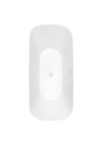 Morhome 67" Acrylic Freestanding Soaking Bathtub, Curve Edge Freestanding Soaking Bath Tub With Toe-tap Drain in Chrome & Classic Slotted Overflow, Glossy White, cUPC Certified