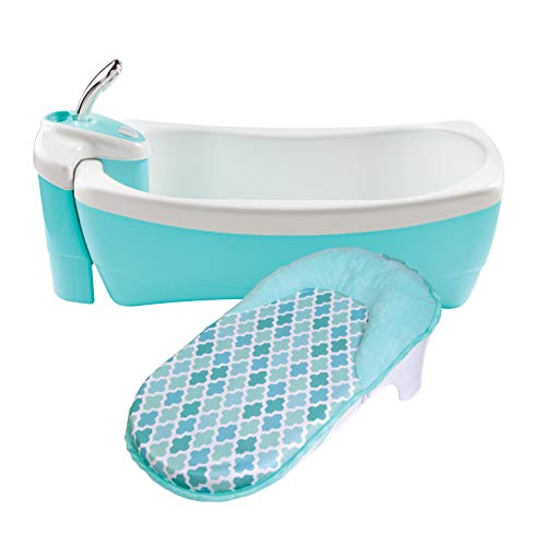 Summer Infant Lil Luxuries Whirlpool Bubbling Spa & Shower (Blue) - Luxurious Baby Bathtub with Circulating Water Jets, 2 Count (Pack of 1)