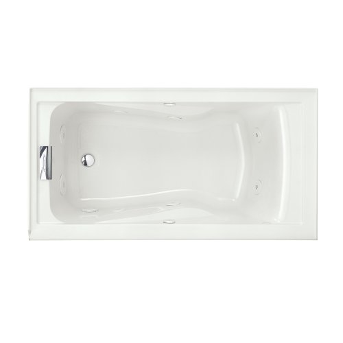 American Standard 2425VC-LHO.020 Evolution 5-Feet by 32-Inch Left-Hand Outlet Whirlpool Bath Tub with EverClean, Hydro Massage System I and Integral Apron, White