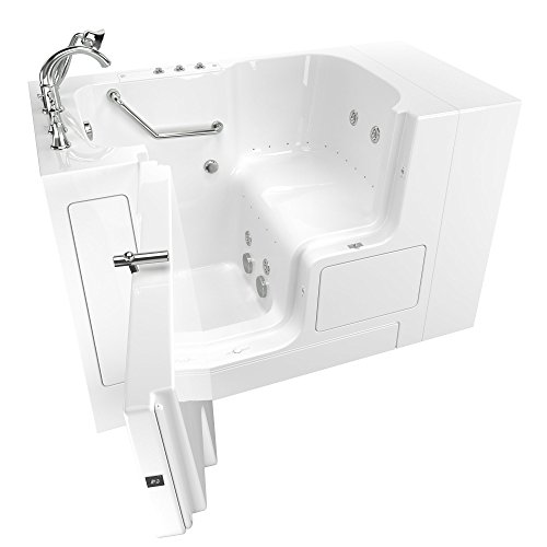 American Standard 3252OD.709.CLW-PC Gelcoat Value Whirlpool and Air Spa 32"x52" Left Side Outward Door Walk-In Bathtub in White