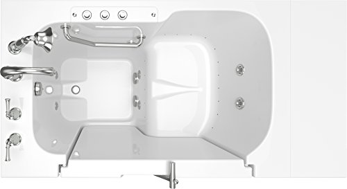 American Standard 3252OD.709.CLW-PC Gelcoat Value Whirlpool and Air Spa 32"x52" Left Side Outward Door Walk-In Bathtub in White