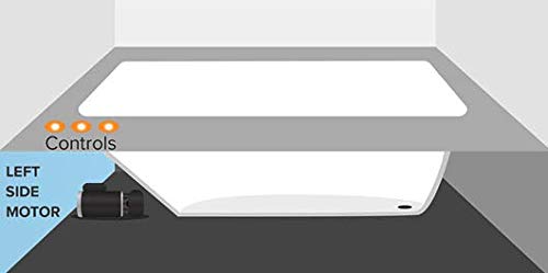 Carver Tubs - SR7148 - Modern Acrylic Fiberglass Whirlpool Tub Water Massage Two Person Jetted Bathtub, w/ 12 Jet - Two Person White Acrylic Spacious Tub - Adjustable Jets - 71"L x 48"W x 19.5"H