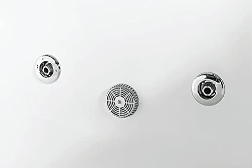 DECORAPORT 72 Inch Acrylic Alcove Whirlpool Hydromassage Bathtub 2 Person SPA Soaking Tub with Faucet, Shower head and Drain (D-DK-Q367)