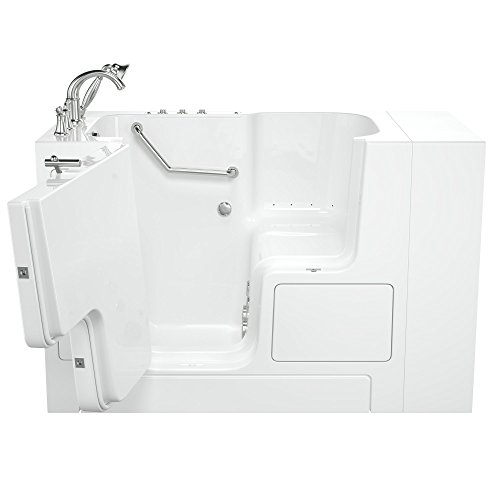American Standard 3252OD.709.CLW-PC Gelcoat Value Whirlpool and Air Spa 32"x52" Left Side Outward Door Walk-In Bathtub in White