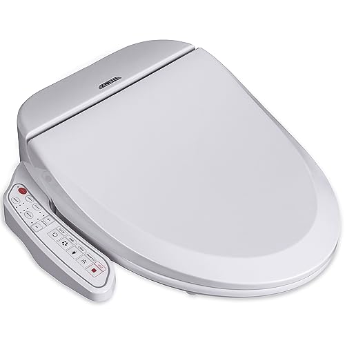 ZMJH A102 Bidet Toilet Seat, Elongated Smart Unlimited Warm Water, Vortex Wash, Electronic Heated, Warm Air Dryer, Rear and Front Wash, LED Light, Need Electricity, White, (Elongated)